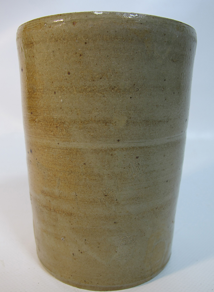 Antique Late 1800's American Salt Glazed Stoneware Crock Canning Oyster