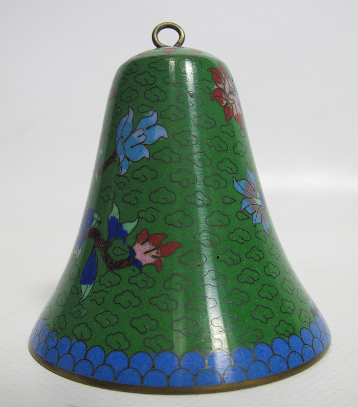 cloisonne bird bell